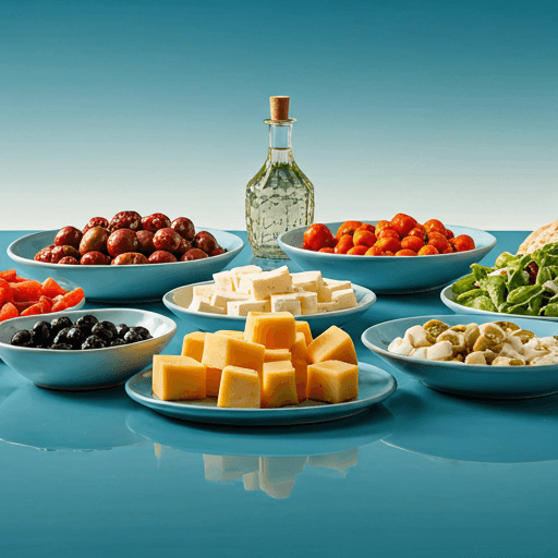 Zeytin, otlar ve mevsim sebzeleriyle donatılmış Ege sofrası